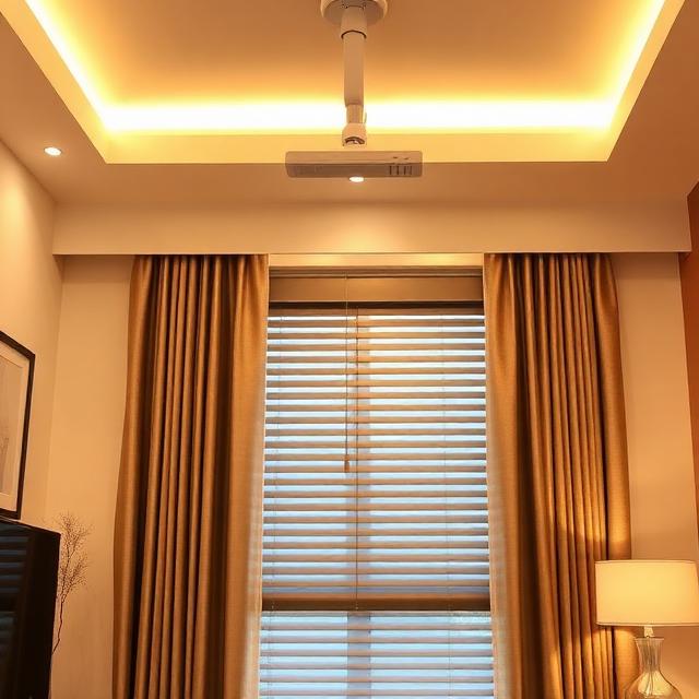 Automação motorizada de cortinas de teto